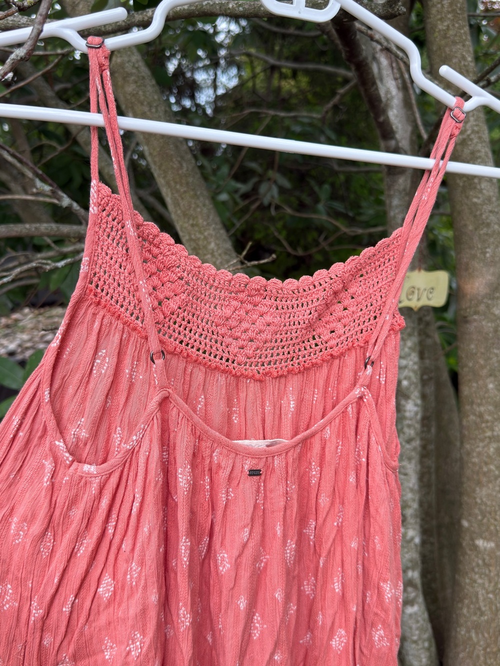 Rip Curl Coral Crochet-Accent Maxi Dress - Picture 4 of 6
